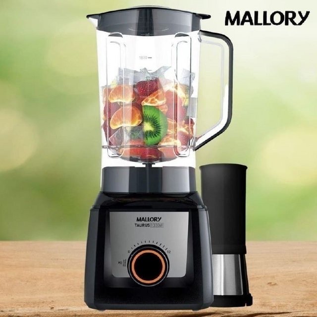 Liquidificador Mallory Taurus Preto com Filtro – 12 Velocidades 1300W