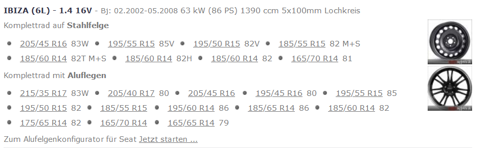 SIZE TYRE