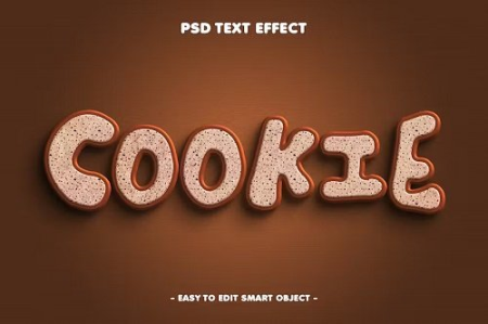 Chocolate Cookie 3D Layer Style Text Effect - 2HCZ6EE