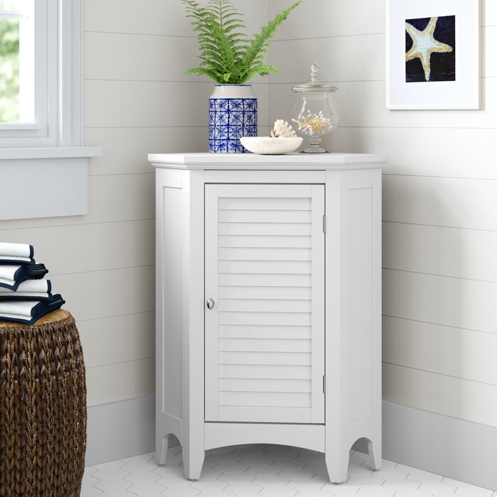 1 Door Bathroom Linen Cabinet Corner Storage Furniture Tall Shelves White Bath Ebay