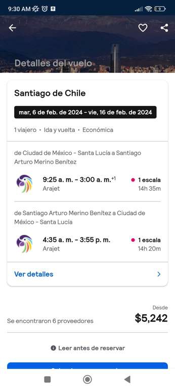 Skysanner | vuelo redondo AIFA- Santiago de Chile | 6-16 FEB 24