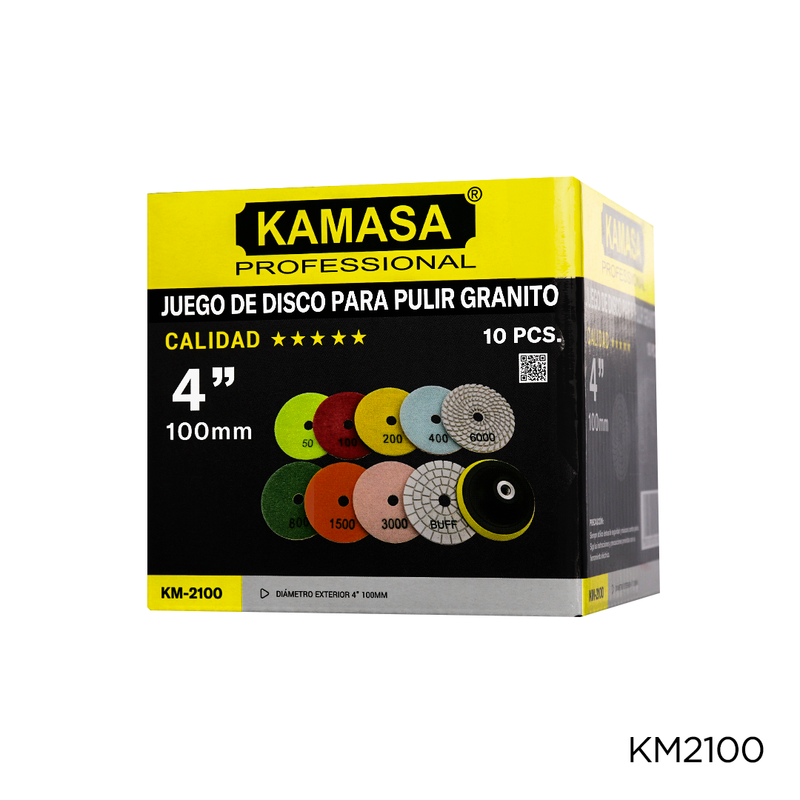 DISCO PARA PULIR GRANITO 4" PACK X 10 ***