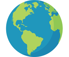 the globe of the world