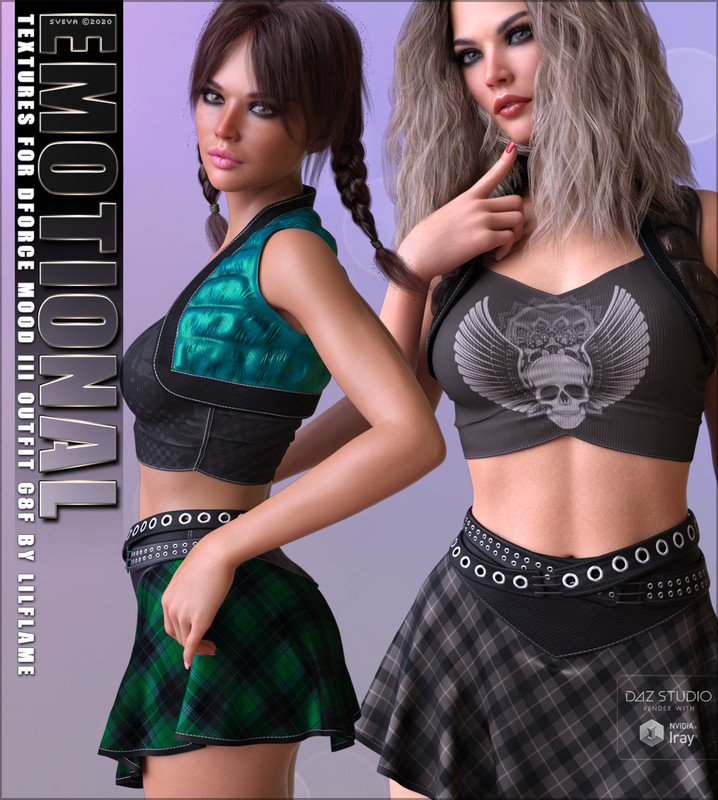 Emotional Textures for dForce Mood III Outfit G8F Emotional Textures for dForce Mood III Outfit G8F