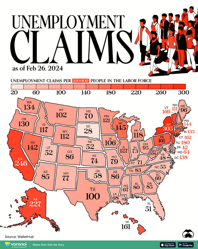 Unemployment claims by state main postimages
