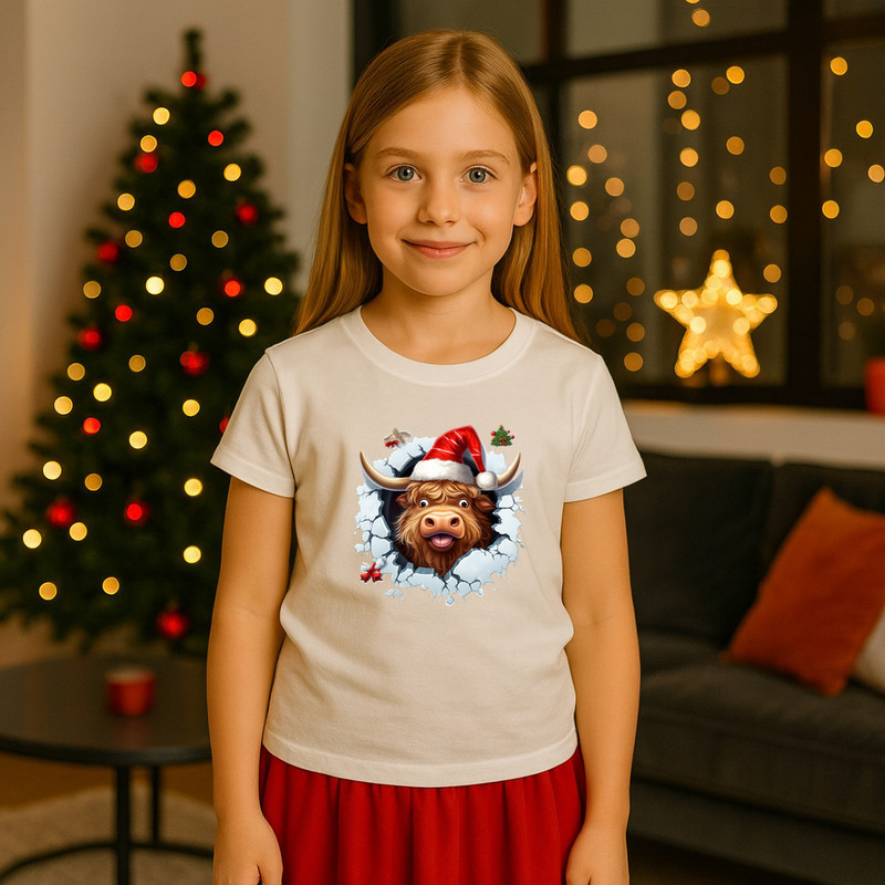 grafica 632 tricou alb fata craciun 5