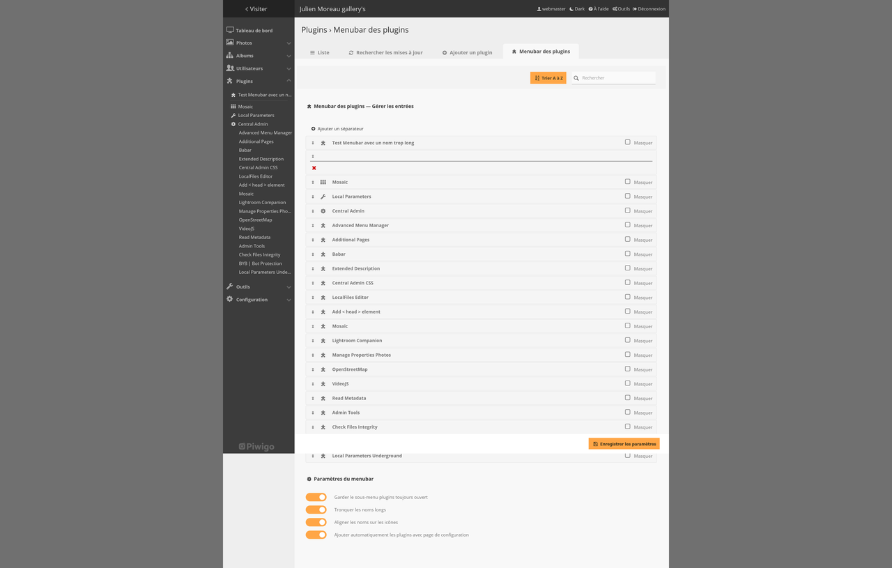 Screenshot 2026 03 07 at 16 37 47 Julien Moreau gallery s Administration de Piwigo