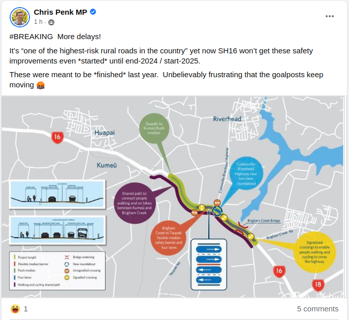 MP has a bet each way on highway safety improvements : r/newzealand