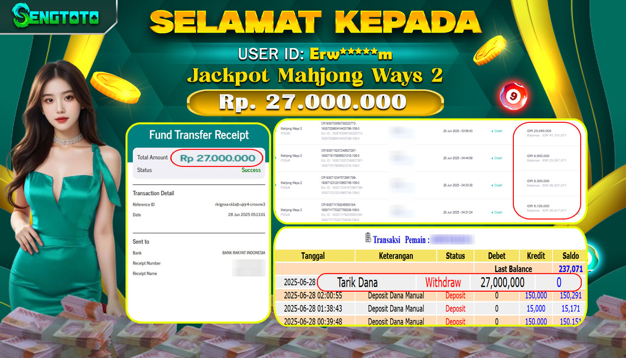 BUKTI PEMBAYARAN SLOT MAHJONG WAYS 2