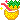 A pixel art gif of a drink in a pineapple with a straw, and two sparkles