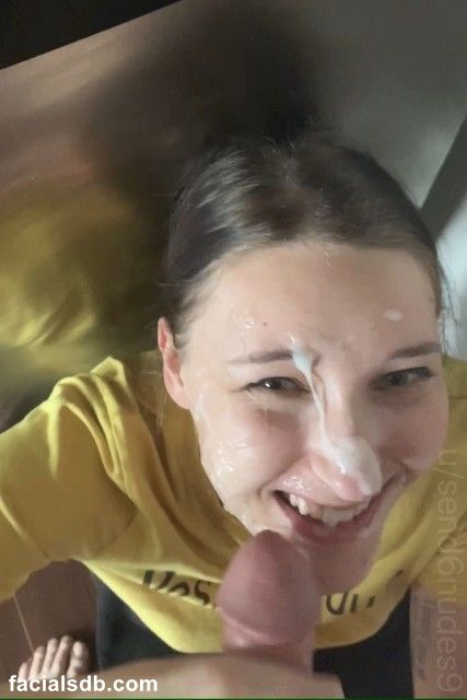 Amateur Babe's Facial Ending Cumshot 7718 1