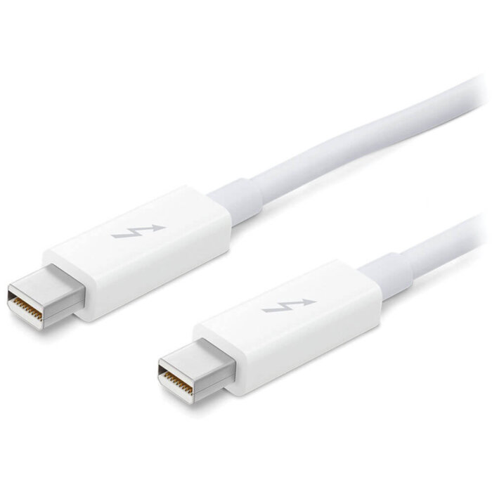 Cable Apple Thunderbolt original de 2 metros (6.6 pies), color blanco.