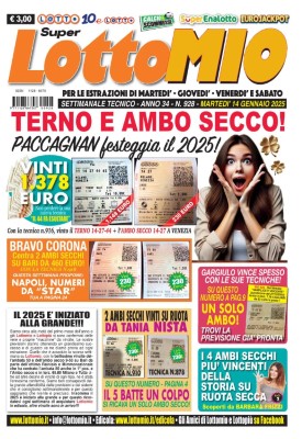 Lottomio di Martedi N.928 - 14 Gennaio 2025