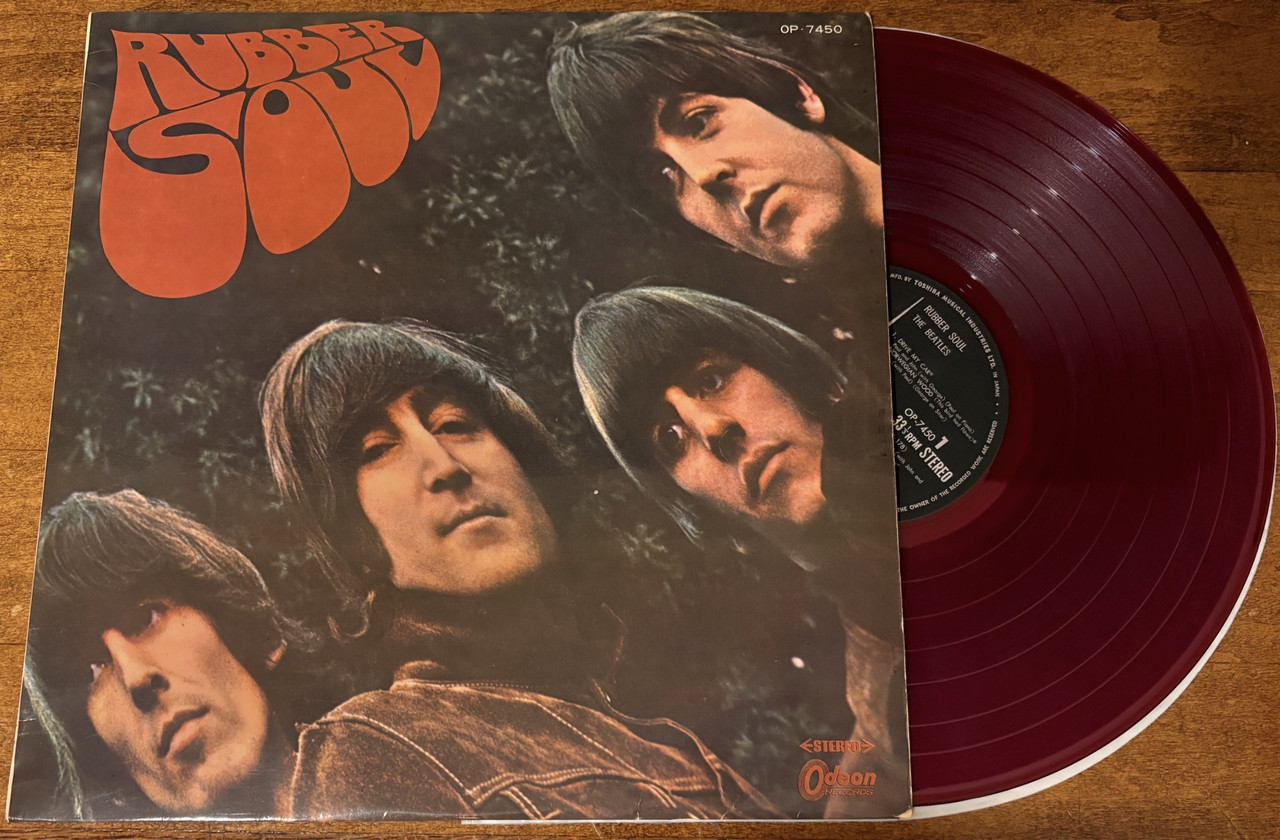 THE BEATLES Rubber Soul japanese RED colored vinyl LP Odeon OP