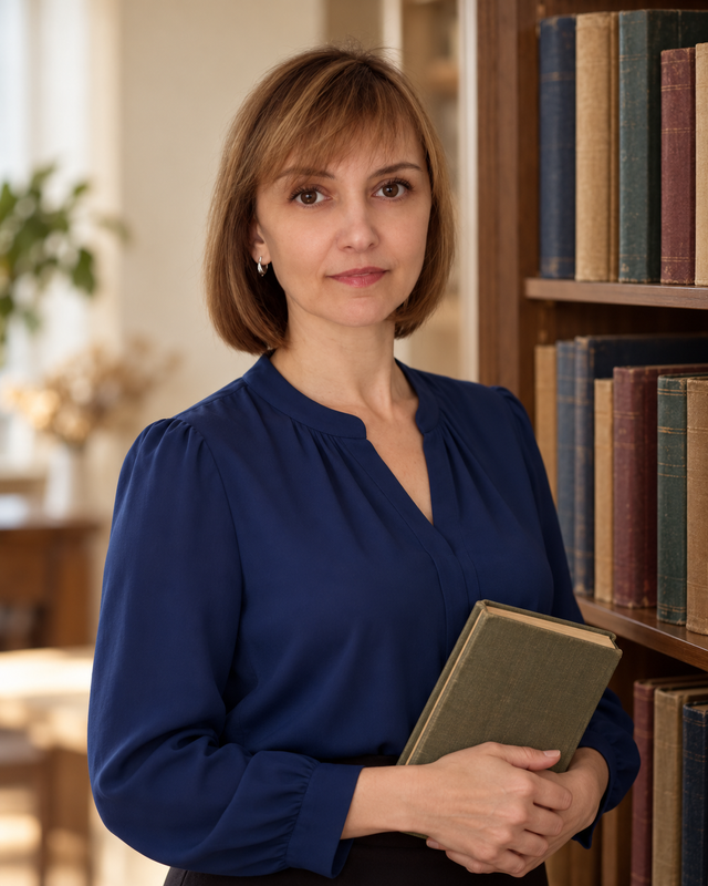 Алена Диделева с книгой