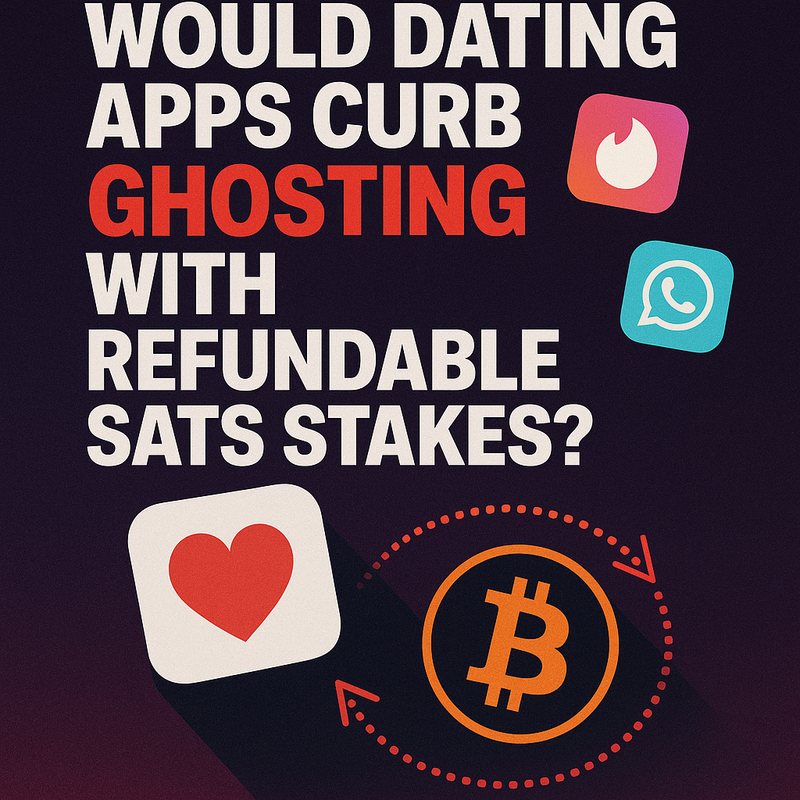 Would dating apps curb ghosting with refundable sats stakes?