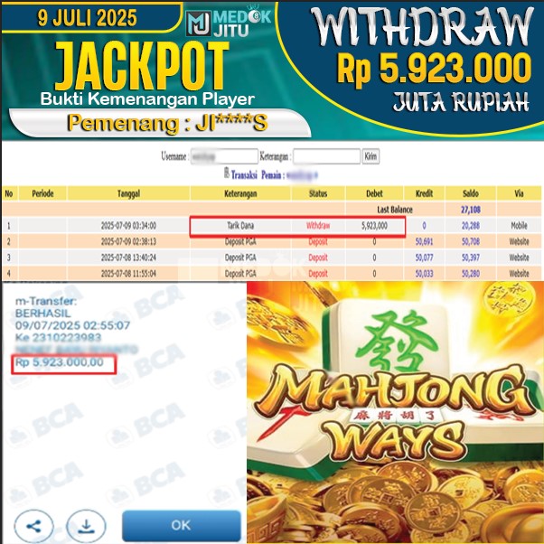 jackpot-slot mahjong-ways-pgsoft-wd-rp-5923000--dibayar-lunas-di-medokjitu