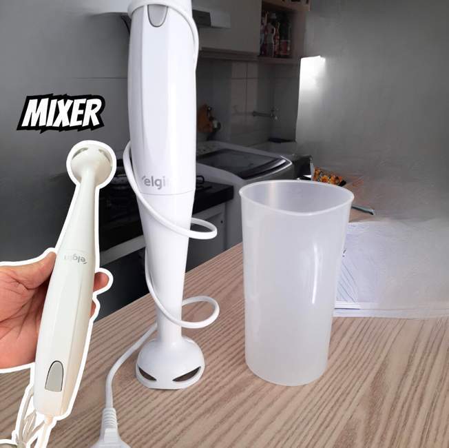 Mixer de Mão 200W Elgin Compacto e Leve, ergonômico e fácil de limpar Branco