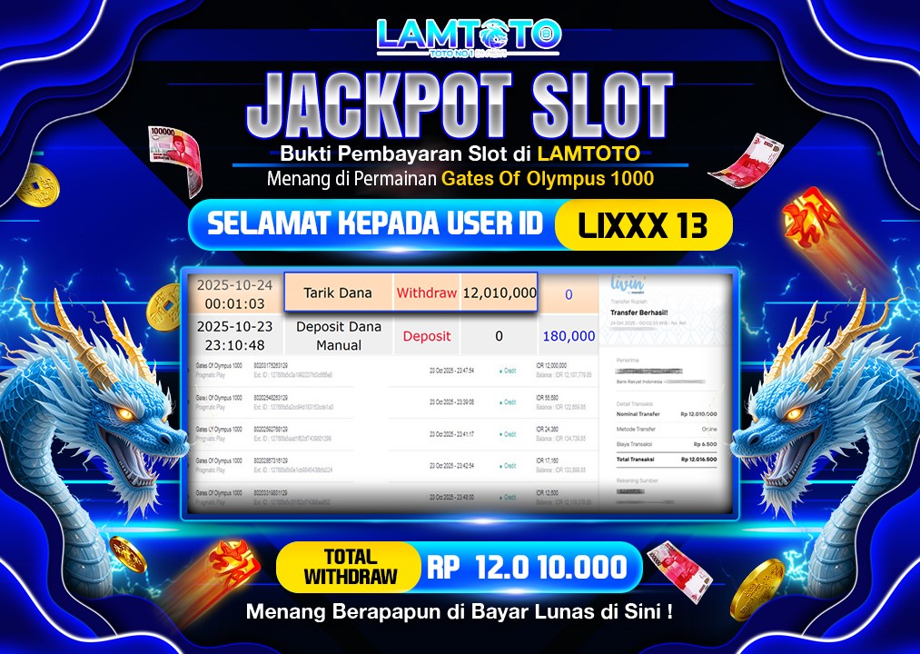 BUKTI JACKPOT LUNAS LAMTOTO