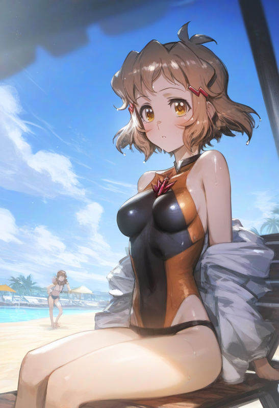 1girl, {{tachibana hibiki (symphogear)}}, {{kobayashi ritz (artist)}}, {{reoen ( s-3130843314