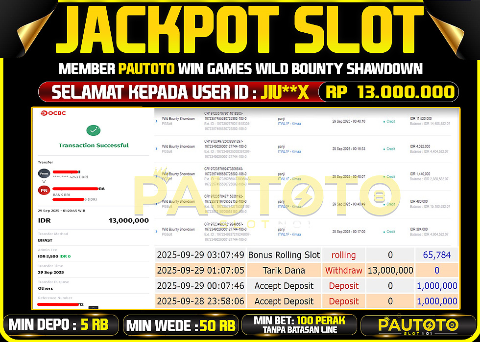 BUKTI JACKPOT LUNAS PAUTOTO