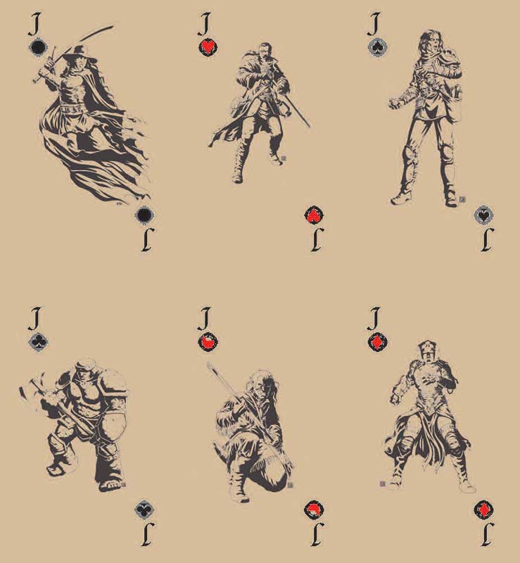 The six player character Witchmarked