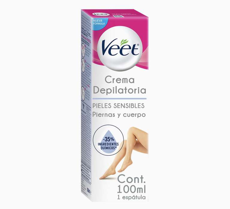 AMAZON: Veet Silky Fresh, crema depilatoria corporal para piel sensible, 100 ml 
