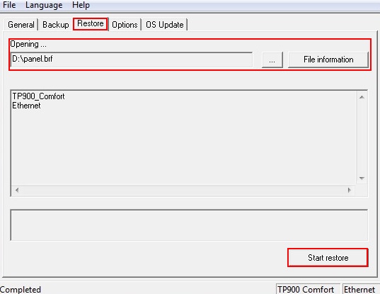 how to download HMI How do you backup/restore with a Comfort Panel?