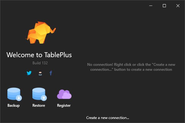 TablePlus version 4.3.2 TablePlus version 4.3.2