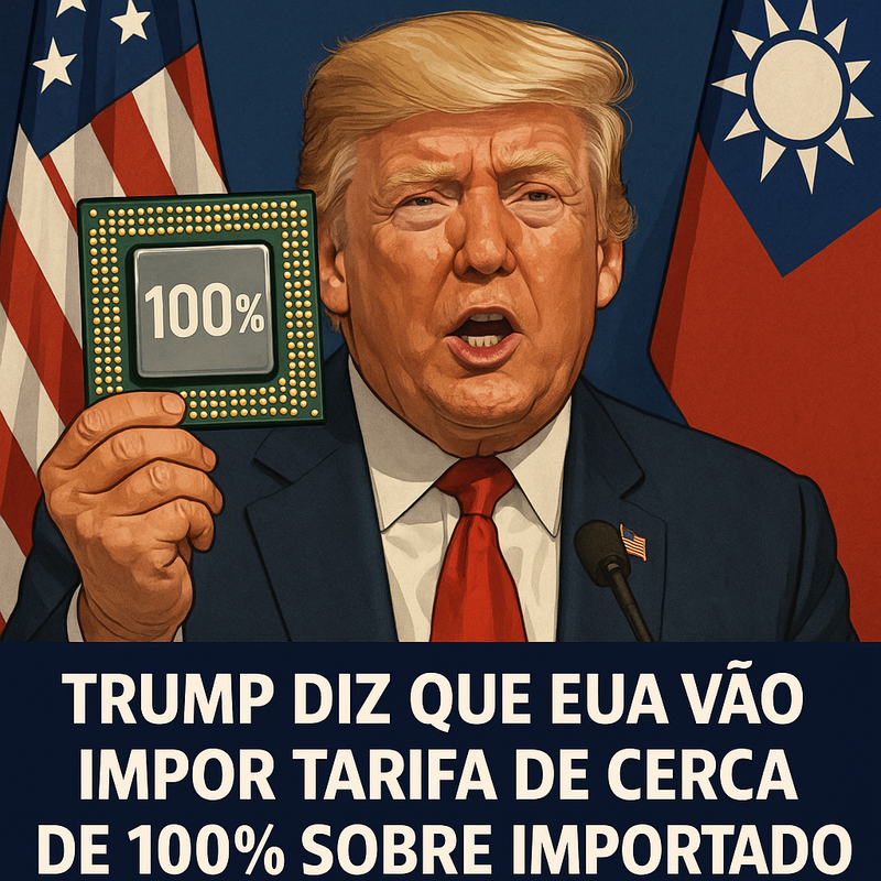 Trump mete 100% de tarifa nos chips importados — mas deixa a porta aberta para quem “fabricar na América”