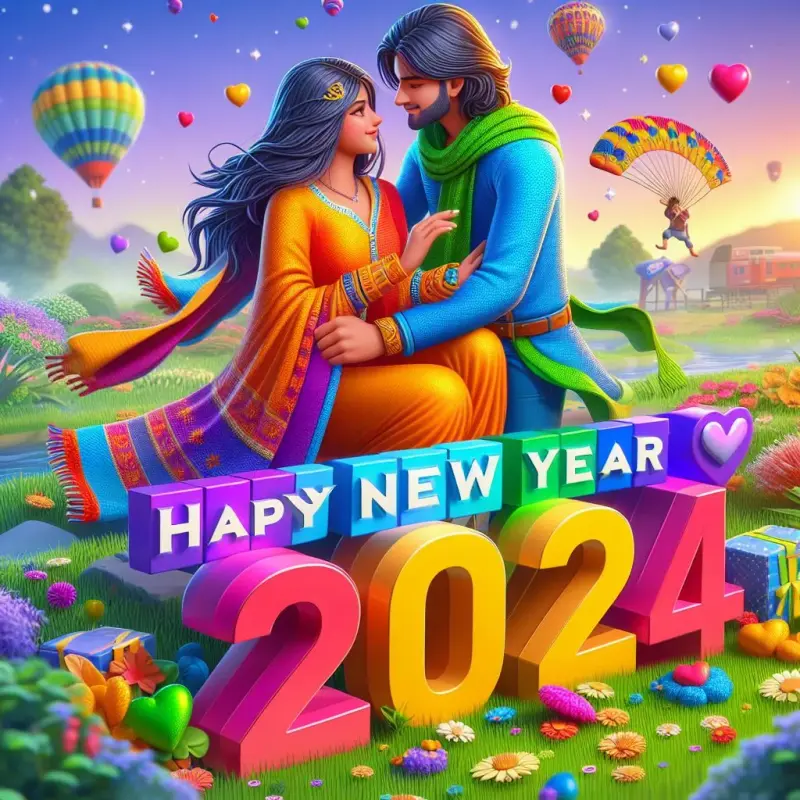 Happy New Year 2024 Wishes for Girlfriend