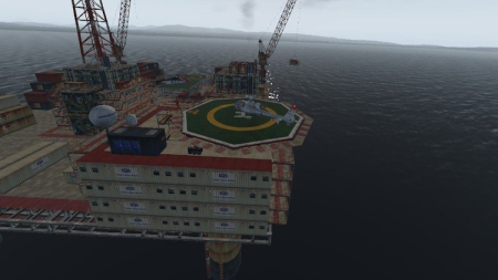 Learn to fly - Helicopter Challenge - Oil platforms at sea.