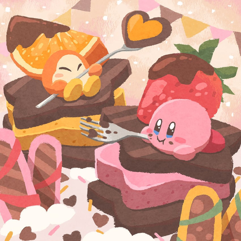 kirby-and-waddle-dee-kirby-drawn-by-micl