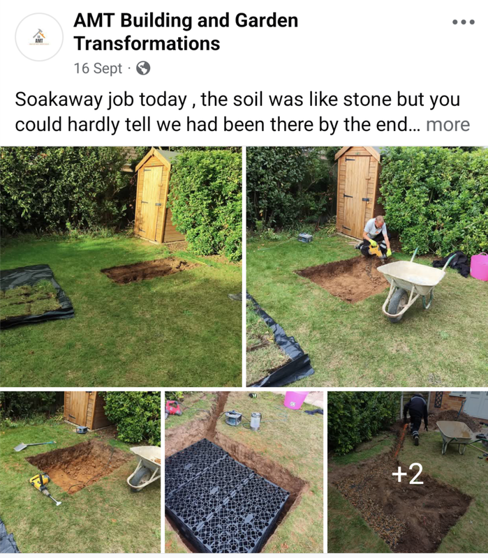 soakaway drainage brundall norfolk acle builder landscaper