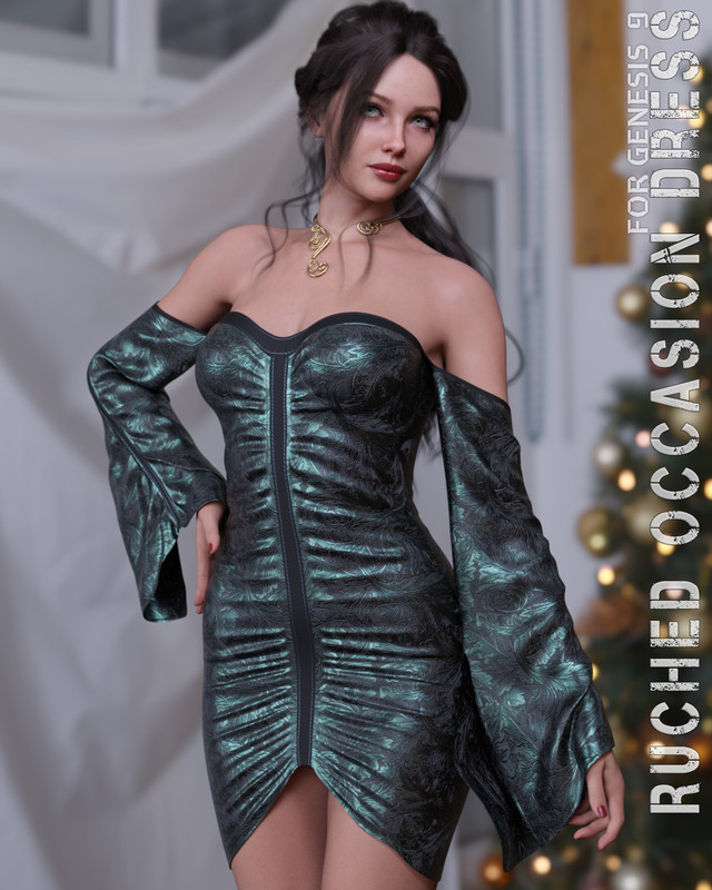 dForce Ruched Occasion Dress Genesis 9