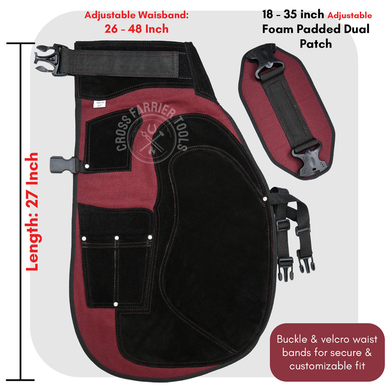 Farrier Apron 1000 denier Cordura genuine cowhide leather