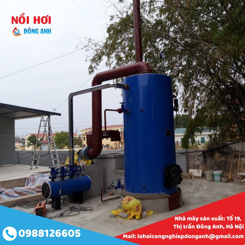 lò hơi đốt than củi 500