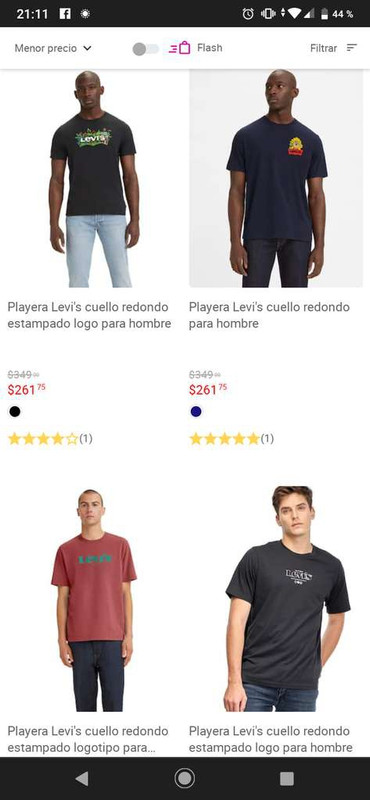 Liverpool: Playeras Levis hombre en descuento 