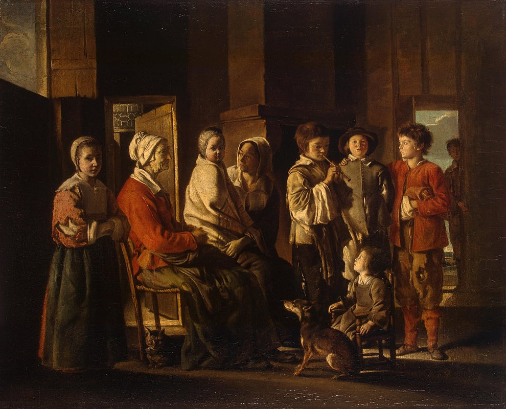 3-Louis-le-Nain-La-Visite-la-grand-mre-Meister-Drucke-695739