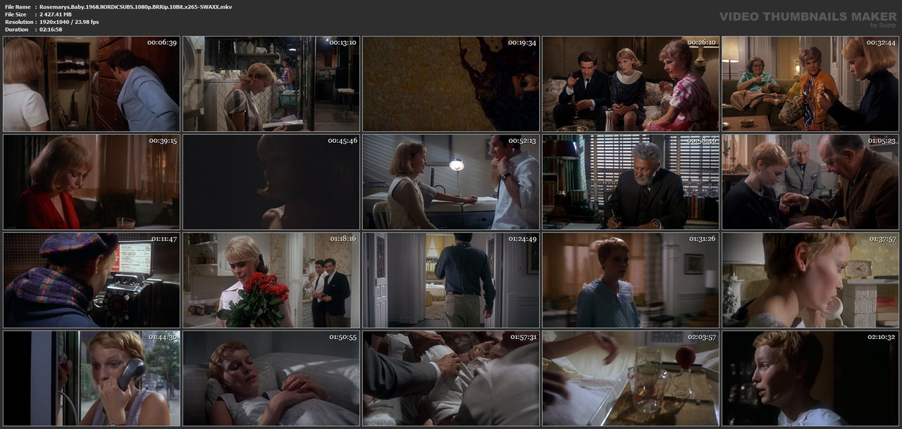 Rosemarys.Baby.1968.NORDiCSUBS.1080p.BRRip.10Bit.x265-SWAXX.mkv