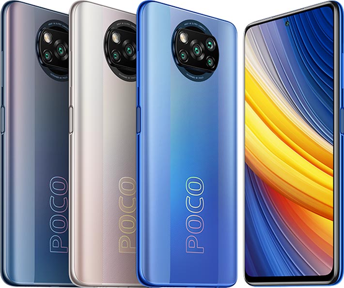 Poco X3 Pro terlihat seperti vanilla Poco X3 dengan kamera dan LED yang berbaris dalam formasi X. Perbedaan terbesar adalah chipset baru - ini dikatakan sebagai versi yang sedikit lebih baik dari Snapdragon 855+ 7nm dengan CPU octa-core yang sama dan GPU Adreno 640.