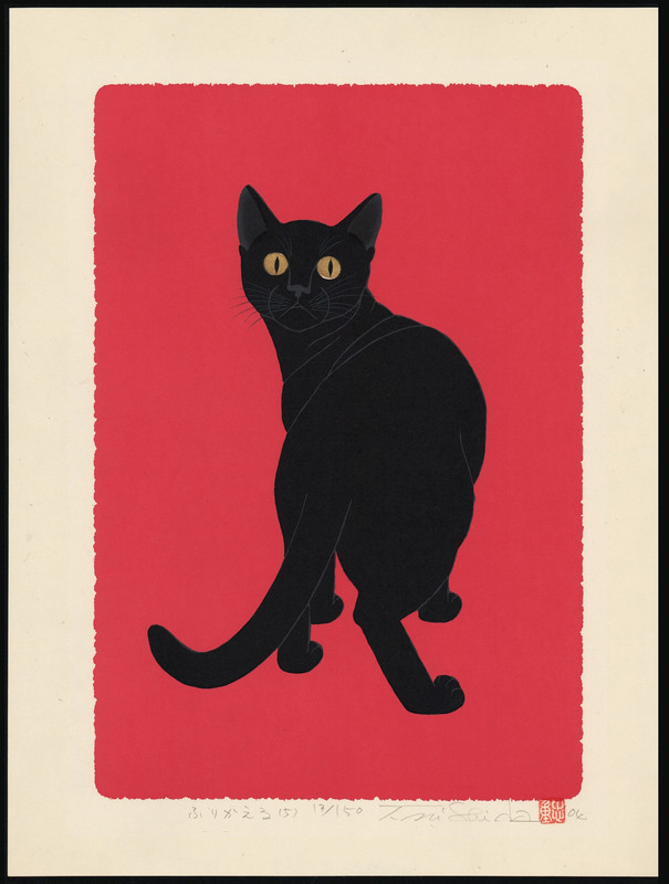 20-nishida-tadashige-black-cat-looking-back-furikaeru-5-buru