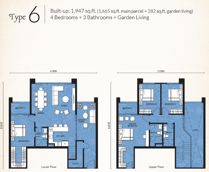Est 8 Type G floor plan in Seputeh, Kuala Lumpur