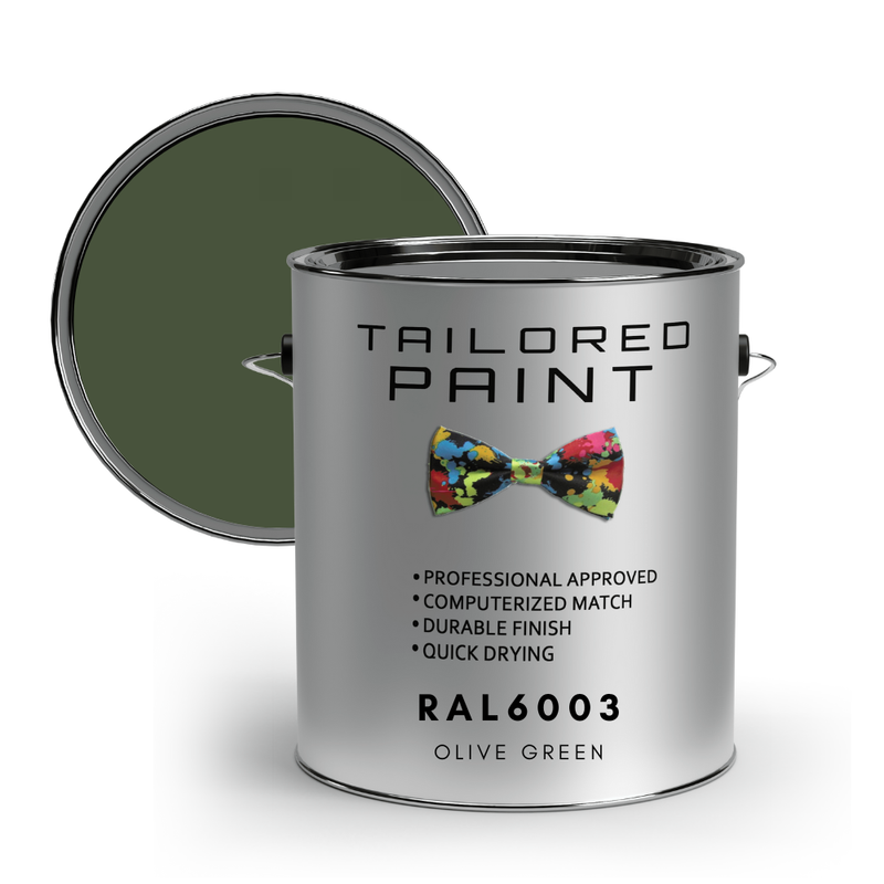 RAL6003 Olive Green Direct To Metal 1k Brush or Spray On Paint SATIN Smooth