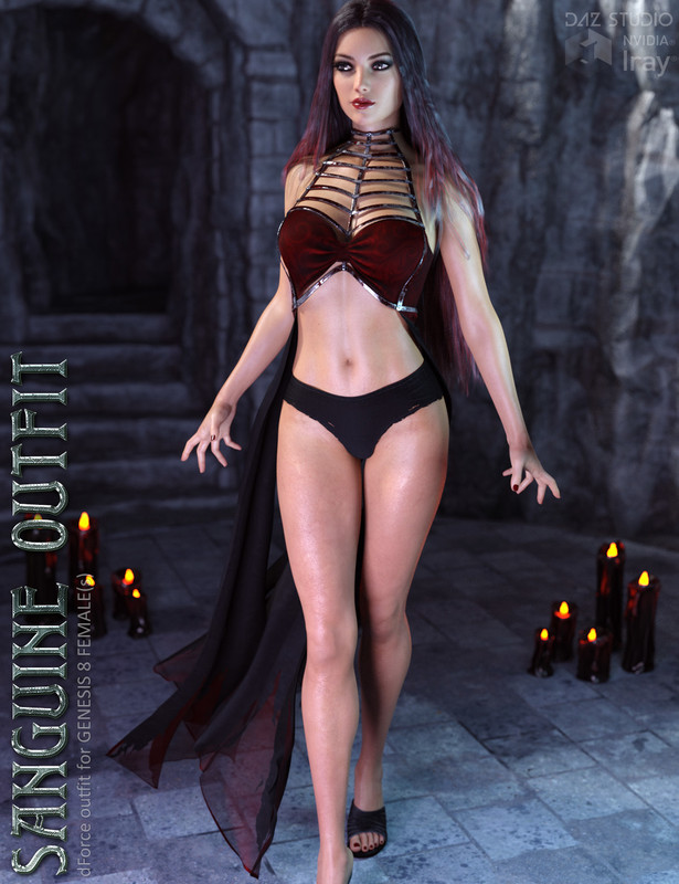 dForce Sanguine Outfit for Genesis 8 Females dForce Sanguine Outfit for Genesis 8 Females