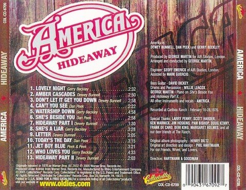 America - Hideaway (1976) [Reissue 2005] Lossless