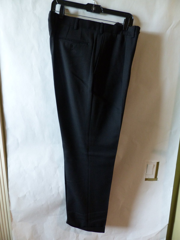 ERMENEGILDO ZEGNA MENS SLACKS 75SC12 IN BLACK US MENS SIZE 44 ITALIAN 54L