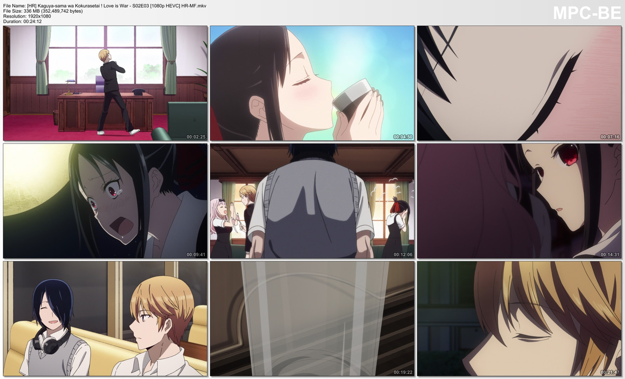 [HR] Kaguya-sama wa Kokurasetai ! Love is War - S02E03 [1080p HEVC] HR-MF.mkv_thumbs