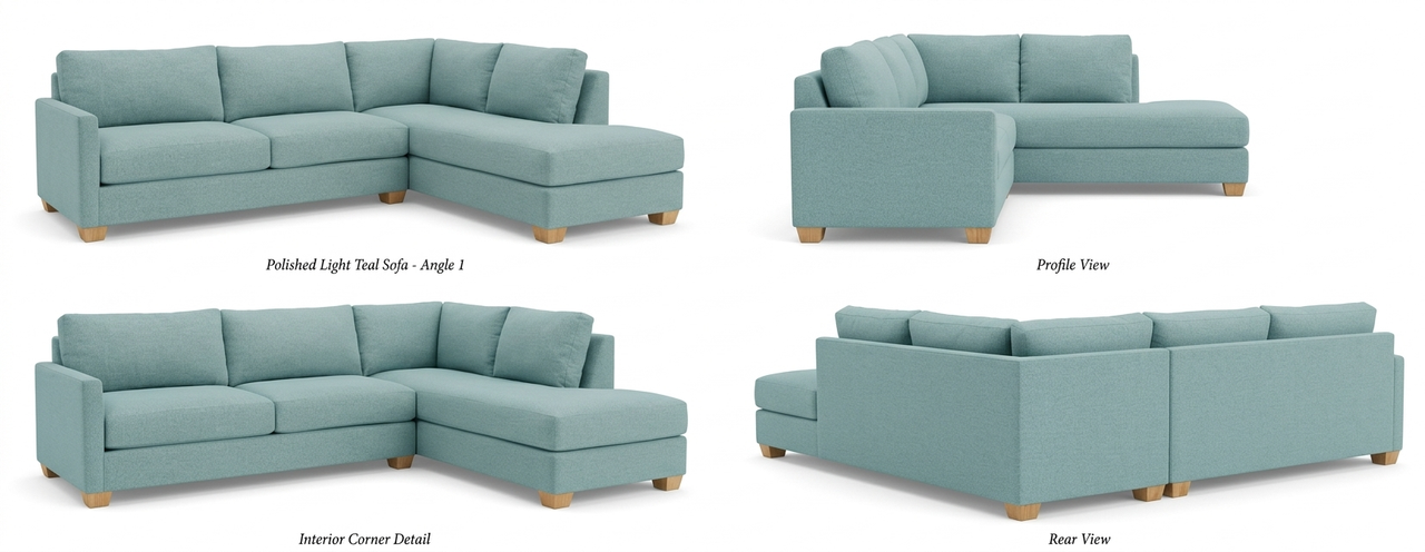 Custom USA Made Luxe Sectional 103" by 88" — Premium Decor SD