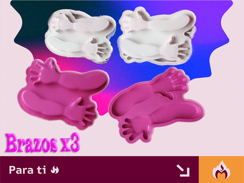 Modelador de brazos con manos abiertas para foamy e inyector de pasta